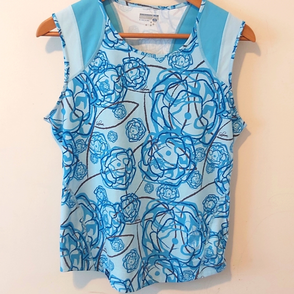 SALOMON | Women's Tank Top Blue Size Medium